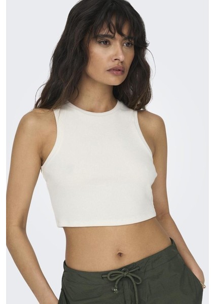 Only Onlvılma S/l Cropped Tank Top Jrs Noos 15282771 P.beyaz indirimleri