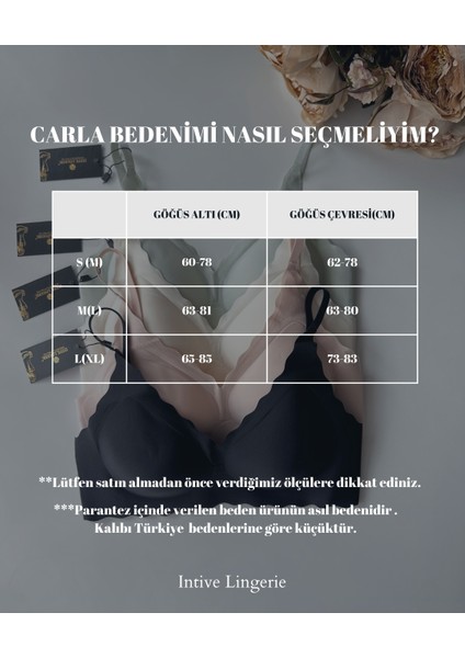 Intive Lingerie Carla Ithal Lazer Kesim Dikişsiz Çıkarılabilir Padli Destekli Rahat Sütyen/bralet -82