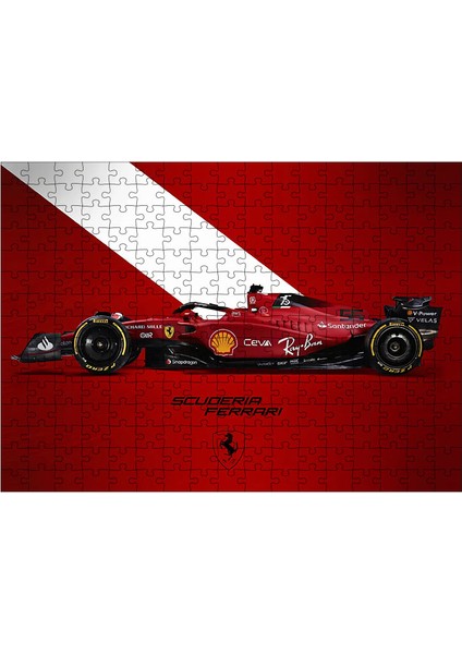 Ahşap Mdf Puzzle Yapboz Kırmızı Formula 1 Aracı 255 Parça 35*50 cm