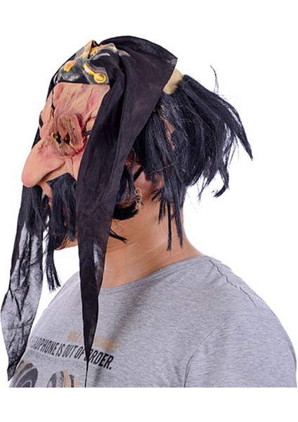 Lateks Saçlı Sakallı Korsan Maskesi fiyatları