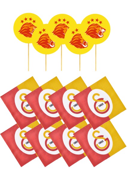 35X50CM Afişli Galatasaray 24 Kişilik Pasta Süsü Dahil Doğum Günü Seti - Icardi fırsatları
