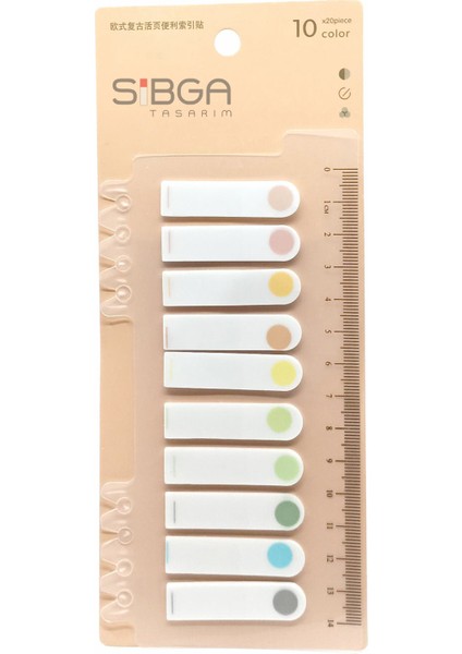 10 Renk 200 Yaprak Renkli Postit Sticker Yapışkanlı Not Kağıdı Post It