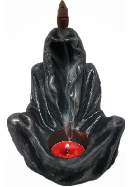 Nazgul Hayalet Tlight ve Geri Akış Tütsülük Gümüş Renk Büst Figür Biblo Lord Of The Rings