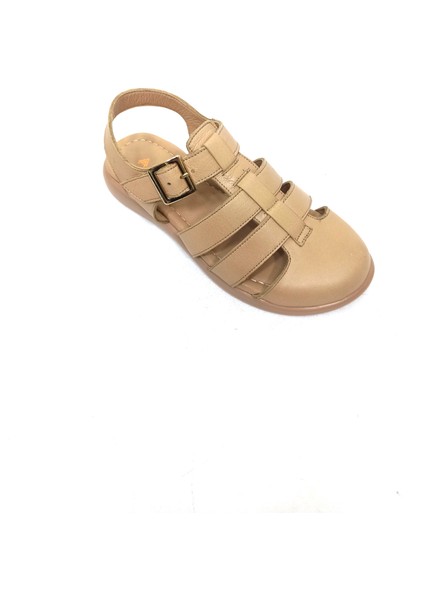 Bej Deri Kadın Sandalet Ayakkabı fiyatları