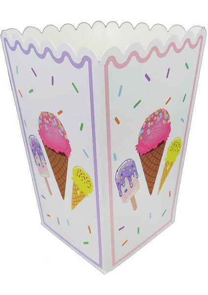 Dondurma Temalı Mısır Kutusu 8 Adet
