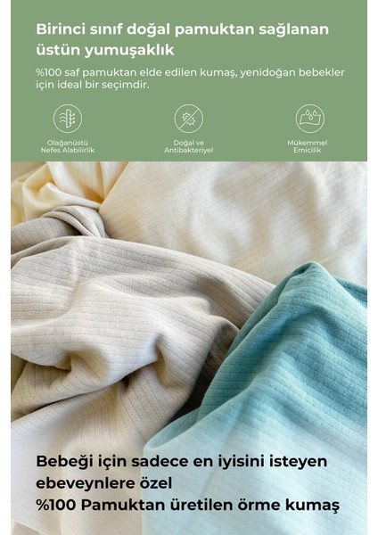 Qiza 3 Parça Uzun Kollu Kendinden Patikli Zıbın - Bebek Bodysuit Seti modelleri