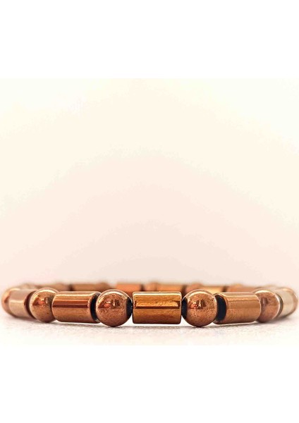 Hematit Bakır Renk Doğal Taş Bileklik