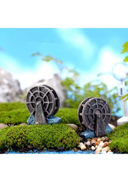 Terrarium Dekoru Için Mini Minyatür Su Değirmeni Silikon Kalıp K-1304, Kokulu Taş Mum Kalıbı