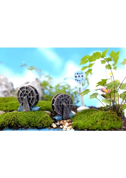 Terrarium Dekoru Için Mini Minyatür Su Değirmeni Silikon Kalıp K-1304, Kokulu Taş Mum Kalıbı modelleri