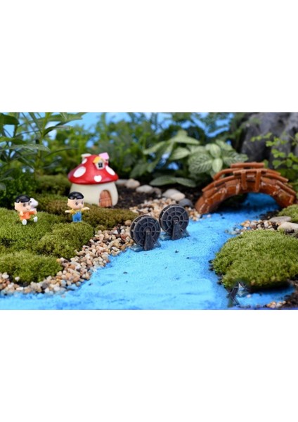 Terrarium Dekoru Için Mini Minyatür Su Değirmeni Silikon Kalıp K-1304, Kokulu Taş Mum Kalıbı indirimleri