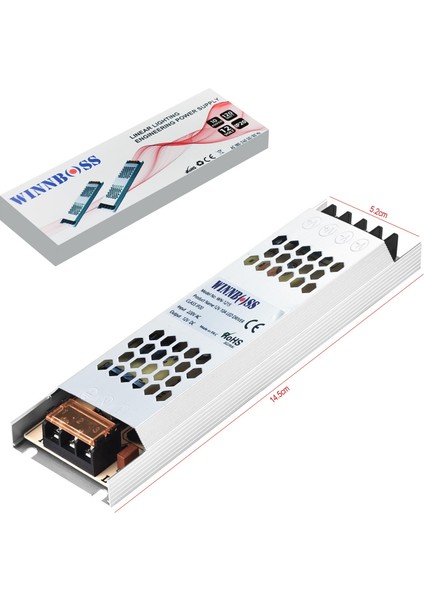 WN-1215 Metal Kasa Adaptör Slim 12 Volt 10 Amper