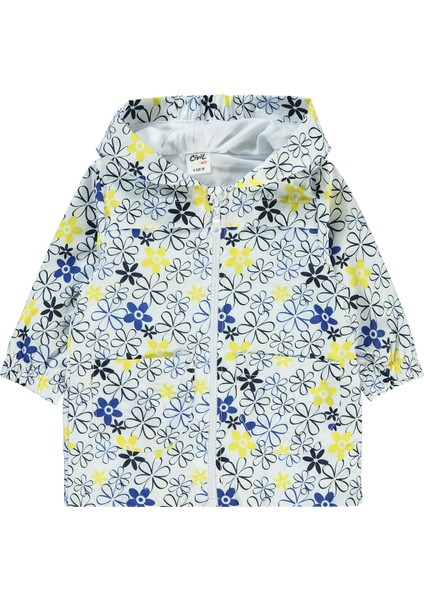 Kız Bebek Yağmurluk 6-18 Ay Beyaz