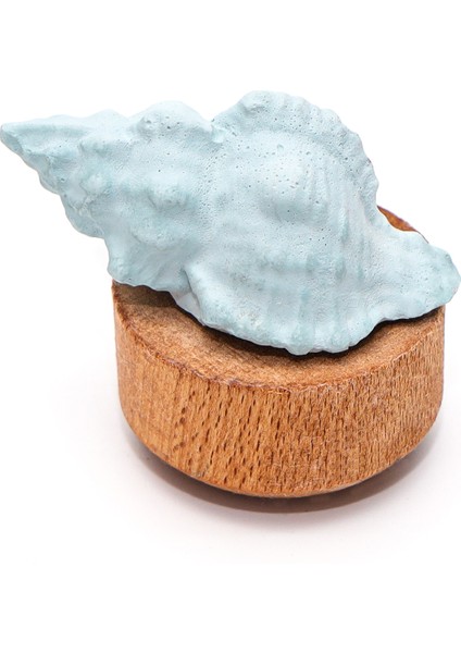 Marin Ocean Breeze Kokulu Ahşap Kaideli Mavi Deniz Kabuğu Taş Seti