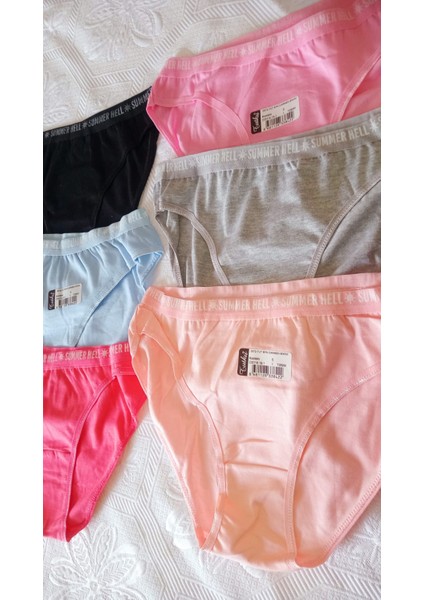 Kadın Bikini Külot Karışık Renk Paketi 6 Adet modelleri