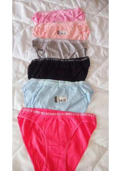 Kadın Bikini Külot Karışık Renk Paketi 6 Adet fırsatları