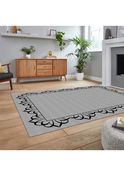 Dijital Baskılı Kaymaz Taban Yıkanabilir Jüt-Hasır Desen Mutfak Salon Halısı, V-Jüt-18-Gri, fiyatları