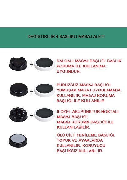 Vücut Masaj Aleti 4 Başlıklı TGNRD-39