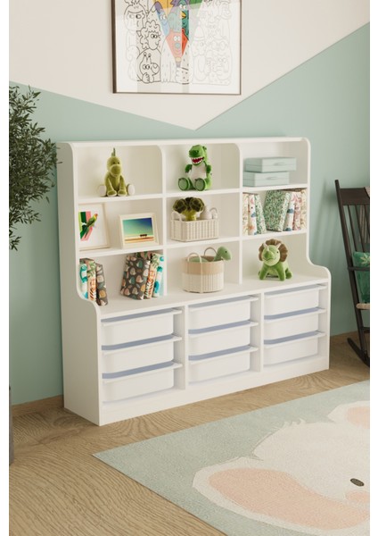 Sinous 9 Sepetli Çok Amaçlı Oyuncak Dolabı Beyaz fiyatları
