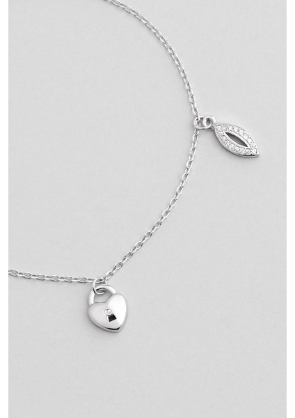 Aşk Anahtarı 18 Ayar Beyaz Altın Kaplama 19 cm Gümüş Minimal Bileklik fiyatları