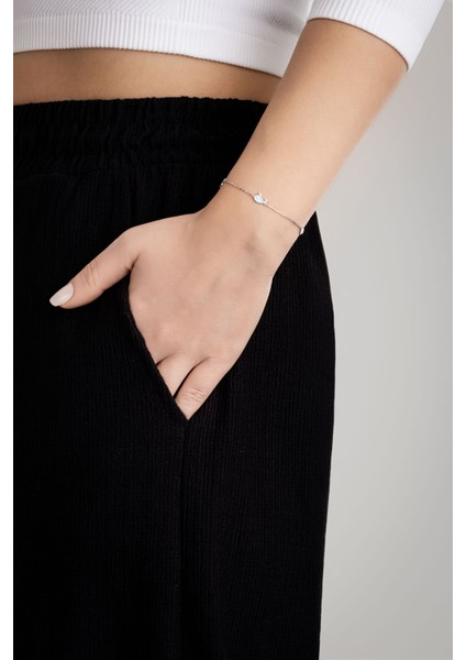 Summer 18 Ayar Beyaz Altın Kaplama 19 cm Gümüş Miinimal Bileklik modelleri