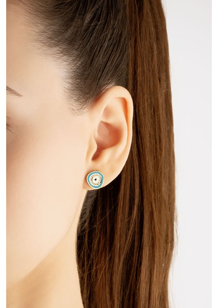 Horus'un Gözü 18 Ayar Sarı Altın Kaplama Gümüş Nazar Küpe fiyatları