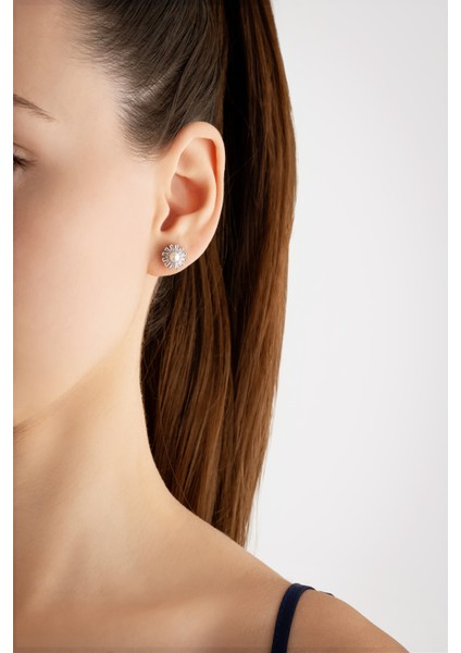 Inci Çiçeği 18 Ayar Beyaz Altın Kaplama Gümüş Minimal Küpe fiyatları