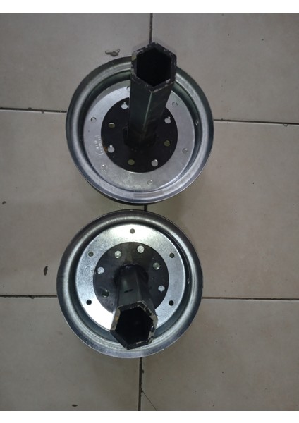 400X8 Ebat Teker Jant ve Aks Takımı Sağ - Sol