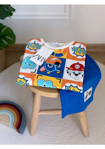 Kareli Paw Patrol Mavi Şortlu Takım fiyatları