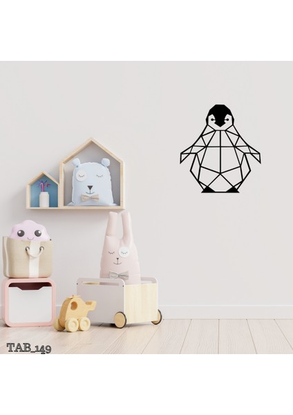 Geometrik Şekilli Penguen Duvar Süsü