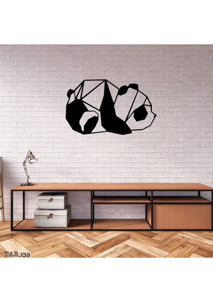 Panda Figürlü Ahşap Tablo