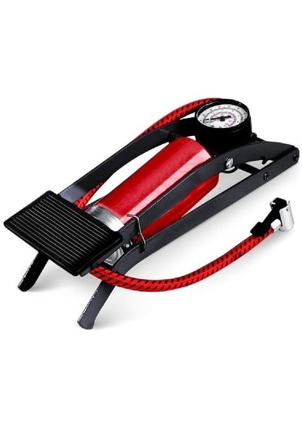 Oto Araç Lastik Pompası Ayak Hava Pompası Top Lastik Hava Şişirme Bisiklet Motosiklet Lastik Şişirme
