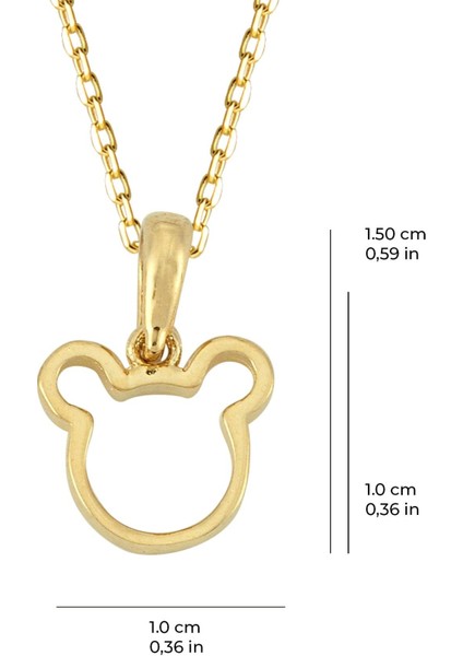 14 Ayar Mickey Mouse Altın Kolye 1,71 gr fiyatları