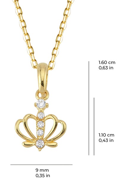 14 Ayar Taç Taşlı Altın Kolye 1,71 gr fiyatları