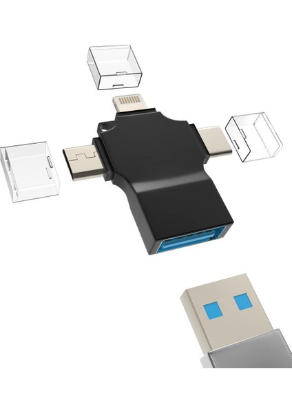 Type-C Micro USB Lightning Otg Adaptör