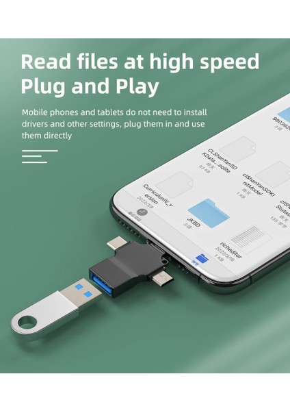 Type-C Micro USB Lightning Otg Adaptör