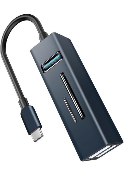 3 In1 USB Otg Type-C ve USB 3.0 Uçlu Pc Notebook Uyumlu Mikro Sd Tf Kart Okuyucu Adaptör