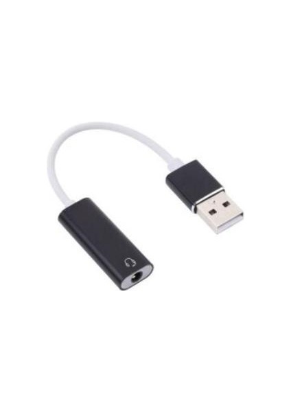 Mikrofonlu Kulaklık USB Çevirici USB Ses Kartı 7.1 Tek Girişli USB Ses Kartı Aux Dönüştürücü