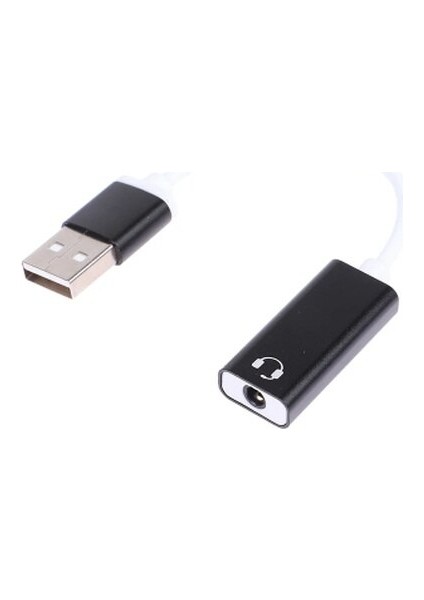 Mikrofonlu Kulaklık USB Çevirici USB Ses Kartı 7.1 Tek Girişli USB Ses Kartı Aux Dönüştürücü