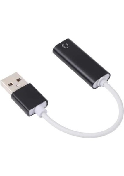 Mikrofonlu Kulaklık USB Çevirici USB Ses Kartı 7.1 Tek Girişli USB Ses Kartı Aux Dönüştürücü