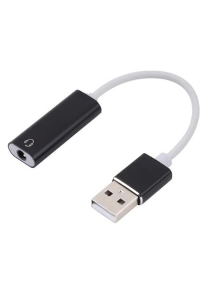 Mikrofonlu Kulaklık USB Çevirici USB Ses Kartı 7.1 Tek Girişli USB Ses Kartı Aux Dönüştürücü