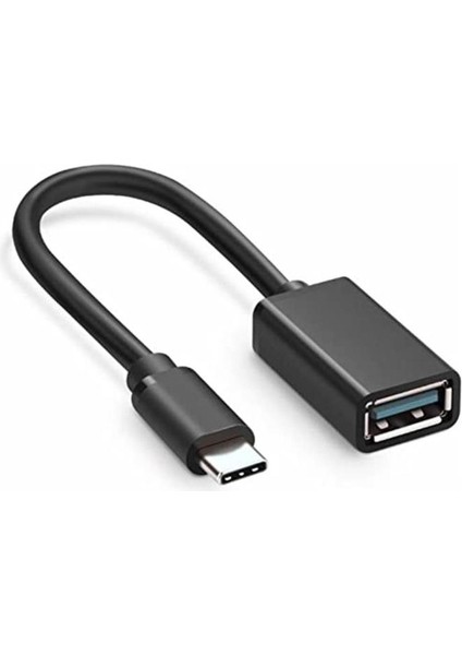 Type-C To USB 3.0 Otg Çevirici 15CM (Erkek-Dişi) Klavye Mouse Dönüştürücü Adaptör