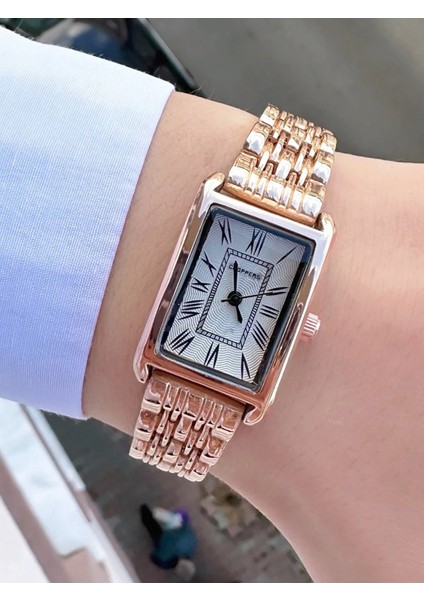 WZR0899RZ Rose Gold Retro Roma Rakamlı Kadın Kol Saati