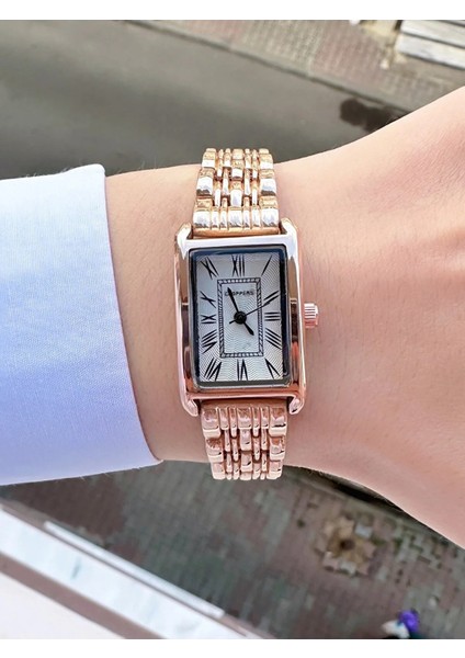 WZR0899RZ Rose Gold Retro Roma Rakamlı Kadın Kol Saati