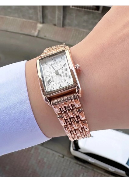 WZR0899RZ Rose Gold Retro Roma Rakamlı Kadın Kol Saati