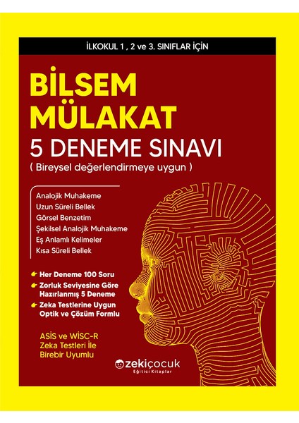 2. Sınıf BİLSEM Mülakat Hazırlık ve Deneme Sınav Seti 2024 modelleri