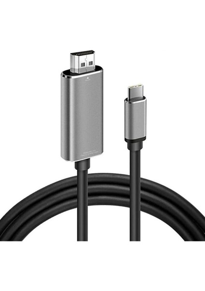 Type-C To 4K Ultra Full Hd Hdmı Usb-C Tak Çalıştır Donma Yapmaz 2 Metre Görüntü Aktarım Kablosu