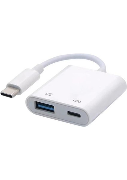 Type C Şarj Otg Adaptör USB C 3.0 USB C Hub Splitter Converter Şarj Dizüstü Bilgisayar Çevirici Alet