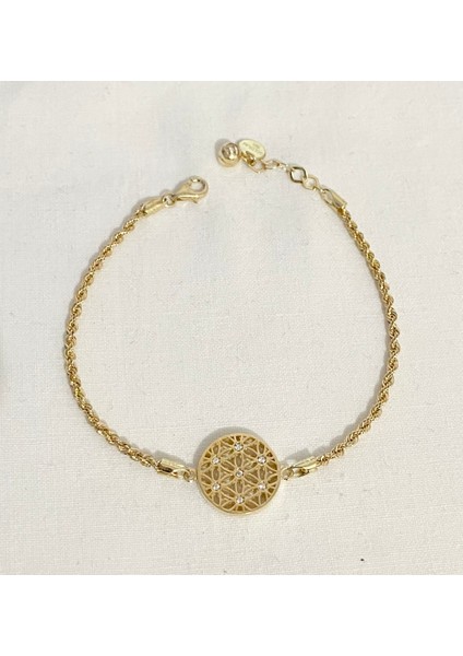 Yaşam Çiçeği Altın Bileklik