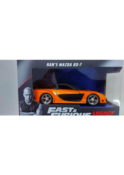 Jada 1/32 Ölçek 2'li Fast And Furious Set - Han's Mazda Rx-7 & Heist Honda Civic Ej1 (Hızlı ve Öfkeli)