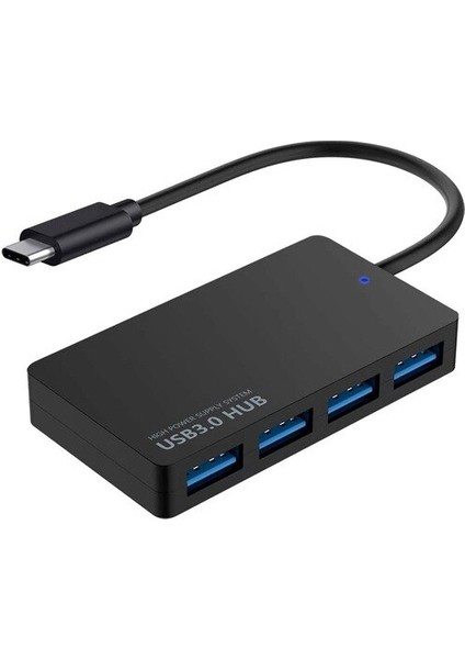 USB Type C Hub 4 Port 3.0 USB Çoklayıcı Adaptör Type-C USB 3.0 Dağıtıcı Aparat